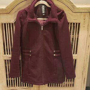 D.E.T.A.I.L.S. INT Cotton Poly Hooded Plum Colored Coat